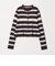 【WEB限定 Wardrobe DAILY MINIMAL】ボーダー ペプラムニットカーディガン