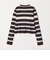 【WEB限定 Wardrobe DAILY MINIMAL】ボーダー ペプラムニットカーディガン