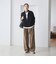 【WEB限定 Wardrobe DAILY MINIMAL】ダンボールジャージー ハーフジッププルオーバー