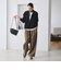 【WEB限定 Wardrobe DAILY MINIMAL】ダンボールジャージー ハーフジッププルオーバー