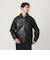 【WEB限定 WARDROBE SMART】レザーライク ジップ ブルゾン