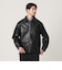 【WEB限定 WARDROBE SMART】レザーライク ジップ ブルゾン