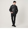 【WEB限定 WARDROBE SMART】レザーライク ジップ ブルゾン
