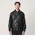 【WEB限定 WARDROBE SMART】レザーライク ジップ ブルゾン