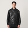 【WEB限定 WARDROBE SMART】レザーライク ジップ ブルゾン