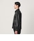 【WEB限定 WARDROBE SMART】レザーライク ジップ ブルゾン