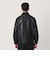 【WEB限定 WARDROBE SMART】レザーライク ジップ ブルゾン