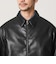 【WEB限定 WARDROBE SMART】レザーライク ジップ ブルゾン