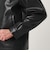 【WEB限定 WARDROBE SMART】レザーライク ジップ ブルゾン