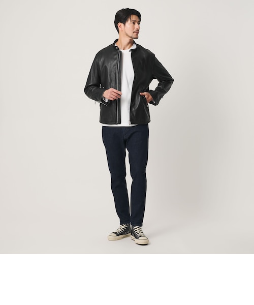 WEB限定 WARDROBE SMART シープ シングルライダースジャケット WEB限定 WARDROBE SMART】 シープ シングル ライダースジャケット