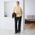【WEB限定 Wardrobe DAILY MINIMAL】ダブルクロス フレアパンツ ウォッシャブル
