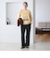 【WEB限定 Wardrobe DAILY MINIMAL】ダブルクロス フレアパンツ ウォッシャブル