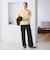 【WEB限定 Wardrobe DAILY MINIMAL】ダブルクロス フレアパンツ ウォッシャブル