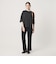 【WEB限定 Wardrobe DAILY MINIMAL】ダブルクロス フレアパンツ ウォッシャブル