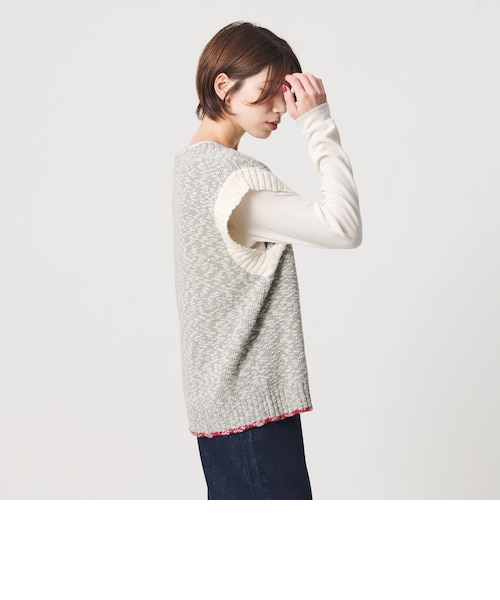別注】＜＋81BRANCA＞Vネック ニット ベスト｜ビューティー＆ユース