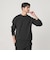 【WEB限定 WARDROBE SMART】ダブルニット ロゴ クルーネック スウェット/セットアップ対応【抗菌・防臭】