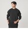 【WEB限定 WARDROBE SMART】ダブルニット ロゴ クルーネック スウェット/セットアップ対応【抗菌・防臭】