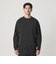 【WEB限定 WARDROBE SMART】ダブルニット ロゴ クルーネック スウェット/セットアップ対応【抗菌・防臭】