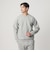 【WEB限定 WARDROBE SMART】ダブルニット ロゴ クルーネック スウェット/セットアップ対応【抗菌・防臭】