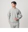 【WEB限定 WARDROBE SMART】ダブルニット ロゴ クルーネック スウェット/セットアップ対応【抗菌・防臭】