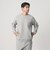【WEB限定 WARDROBE SMART】ダブルニット ロゴ クルーネック スウェット/セットアップ対応【抗菌・防臭】