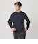 【WEB限定 WARDROBE SMART】ダブルニット ロゴ クルーネック スウェット/セットアップ対応【抗菌・防臭】