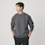 【WEB限定 WARDROBE SMART】ダブルニット ロゴ クルーネック スウェット/セットアップ対応【抗菌・防臭】