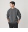 【WEB限定 WARDROBE SMART】ダブルニット ロゴ クルーネック スウェット/セットアップ対応【抗菌・防臭】