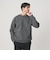【WEB限定 WARDROBE SMART】ダブルニット ロゴ クルーネック スウェット/セットアップ対応【抗菌・防臭】