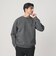 【WEB限定 WARDROBE SMART】ダブルニット ロゴ クルーネック スウェット/セットアップ対応【抗菌・防臭】