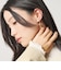 ＜LAPUIS＞Coil チェーン ピアス