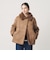【WEB限定】ボア×フェイクムートン ループボタンジャケット 2WAY
