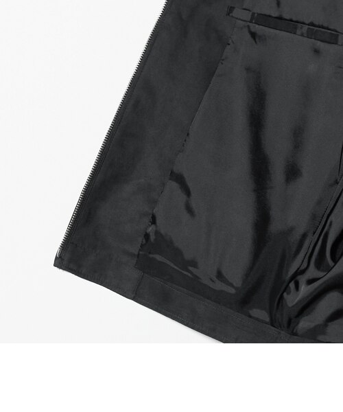 WEB限定 WARDROBE SMART】スエードライク ジップ ブルゾン
