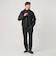 【WEB限定 WARDROBE SMART】ブラックメルトン レザーライク ジップ ブルゾン