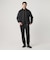 【WEB限定 WARDROBE SMART】ブラックメルトン レザーライク ジップ ブルゾン