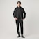 【WEB限定 WARDROBE SMART】ブラックメルトン レザーライク ジップ ブルゾン