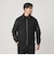 【WEB限定 WARDROBE SMART】ブラックメルトン レザーライク ジップ ブルゾン