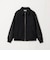 【WEB限定 WARDROBE SMART】ブラックメルトン レザーライク ジップ ブルゾン