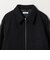 【WEB限定 WARDROBE SMART】ブラックメルトン レザーライク ジップ ブルゾン