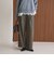 【WEB限定 Wardrobe DAILY MINIMAL】チェック バックゴム ワイドパンツ