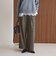 【WEB限定 Wardrobe DAILY MINIMAL】チェック バックゴム ワイドパンツ