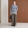 【WEB限定 Wardrobe DAILY MINIMAL】チェック バックゴム ワイドパンツ