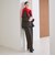【WEB限定 Wardrobe DAILY MINIMAL】チェック バックゴム ワイドパンツ