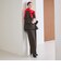 【WEB限定 Wardrobe DAILY MINIMAL】チェック バックゴム ワイドパンツ