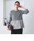 【WEB限定 Wardrobe DAILY MINIMAL】レイヤードフレアニットプルオーバー ウォッシャブル