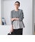 【WEB限定 Wardrobe DAILY MINIMAL】レイヤードフレアニットプルオーバー ウォッシャブル