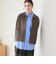 【WEB限定 Wardrobe DAILY MINIMAL】バイカラー ジップ カーディガン
