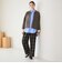 【WEB限定 Wardrobe DAILY MINIMAL】バイカラー ジップ カーディガン