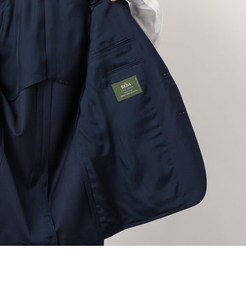 極美品✨️グリーンレーベルリラクシング高級レダ社スーツ46　2B抜群の汎用性 レダ] REDA COOL GREEN ピンヘッド 2ボタン BW NTHP- ジャケット