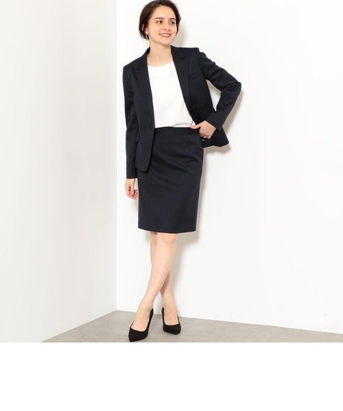 りん★　　グリーンレーベルリラクシング 手洗い可 スカートスーツ L/M 手洗い可能/TW] ◇D 組下タイト スカート｜グリーンレーベル